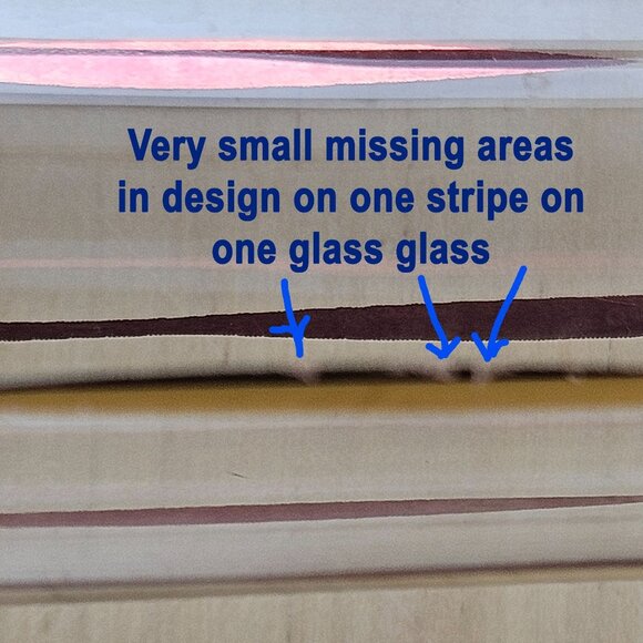 4 Vintage Mid Century Champagne Flute Gold Blown Glass Clear Stemless Contempora - Picture 6 of 8